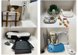 3 X ASSORTED BABY & TODDLER ITEMS TO INCLUDE BABY JOGGER CARRYCOT & KINDERKRAFT YUMMY HIGH CHAIR: LOCATION - J4