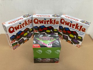 3X QWIRKLE MIX, MATCH, SCORE AND WIN 2-4 PLAYERS AGES 6+ TO INCLUDE POKEMON SCARLET & VIOLET SHROUDED FABLE TRADING CARD GAME: LOCATION - H14