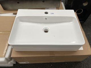 600 X 420MM 1TH COUNTERTOP CERAMIC SINK - RRP £245: LOCATION - A6