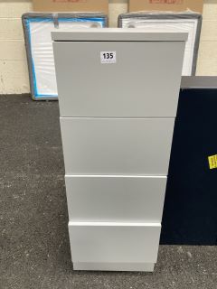 FLOOR STANDING 4 DRAWER BATHROOM CABINET IN DOVE GREY 810 X 300 X 300MM - RRP £245: LOCATION - A2