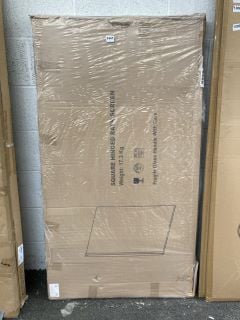 (COLLECTION ONLY) CLEAR GLASS HINGED BATH SHOWER SCREEN - RRP £425: LOCATION - A8