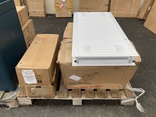 (COLLECTION ONLY) PALLET OF ASSORTED CERAMICS TO INCLUDE DOUBLE COMPACT RADIATOR - RRP £600: LOCATION - A8