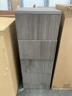 FLOOR STANDING 4 DRAWER BATHROOM CABINET IN BODEGA GREY 300 X 310 X 810MM - RRP £245: LOCATION - A3