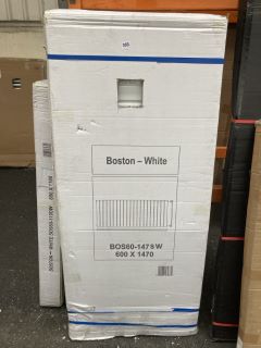 WHITE VERTICAL SINGLE FLAT PANEL RADIATOR 600 X 1470MM - RRP £475: LOCATION - B5 ISLAND