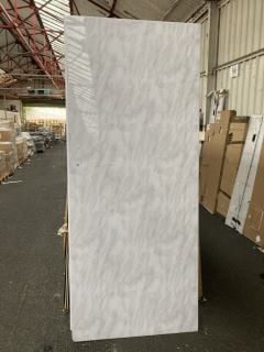 (COLLECTION ONLY) 2400 X 1000MM PVC WALL/SHOWER PANEL IN WHITE MARBLE: LOCATION - BS ISLAND