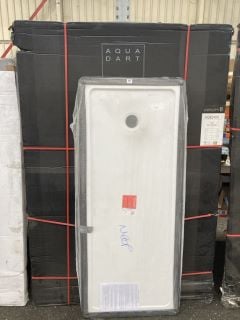 (COLLECTION ONLY) CLEAR GLASS SILVER FRAMED 1400 X 2000MM WET ROOM PANEL WITH A PEARLSTONE 1700 X 700MM SHOWER TRAY - RRP £1365: LOCATION - B4