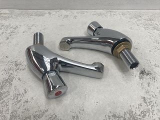 PAIR OF NON CONCUSSIVE BASIN TAPS IN CHROME - RRP £175: LOCATION - RACKING 1