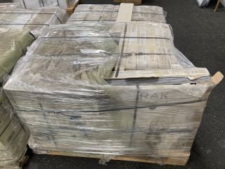 PALLET OF RAK INTERIOR/EXTERIOR PORCELAIN TILES IN GREY RIVEN APPROX 34M2 IN TOTAL - RRP £1365: LOCATION - A1 (KERBSIDE PALLET DELIVERY)