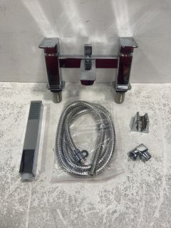 DECK MOUNTED BSM IN CHROME WITH SHOWER HANDSET & HOSE - RRP £325: LOCATION - RACKING 1