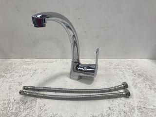 MONO KITCHEN SINK MIXER TAP IN CHROME WITH SWIVEL SPOUT - RRP £215: LOCATION - RACKING 1