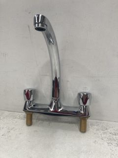 DECK MOUNTED KITCHEN SINK MIXER TAP IN CHROME WITH SWIVEL SPOUT - RRP £215: LOCATION - RACKING 1