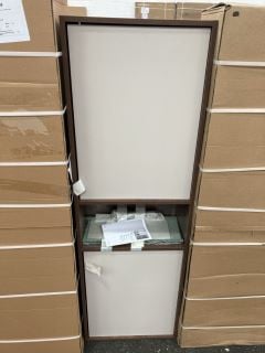 VITRA WALL HUNG 2 DOOR WITH OPEN SHELF BATHROOM CABINET IN WALNUT 1550 X 500 X 250MM - RRP £549: LOCATION - A2