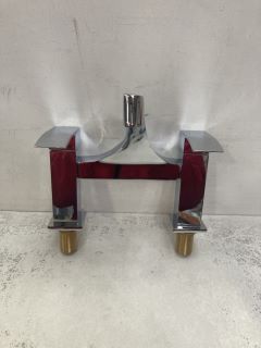 SQUARE & TWIST STYLE DECK MOUNTED BATH FILLER IN CHROME - RRP £375: LOCATION - RACKING 2