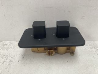 TWIN CONCEALED SHOWER VALVE IN MATT BLACK - RRP £475: LOCATION - RACKING 2