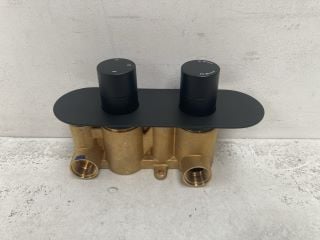 TWIN CONCEALED SHOWER VALVE IN BLACK - RRP £385: LOCATION - RACKING 2