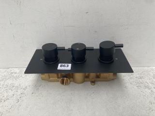 TRIPLE CONCEALED SHOWER VALVE IN BLACK - RRP £625: LOCATION - RACKING 4