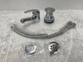 MONO BASIN MIXER TAP & CHROME SPRUNG WASTE - RRP £250: LOCATION - RACKING 4