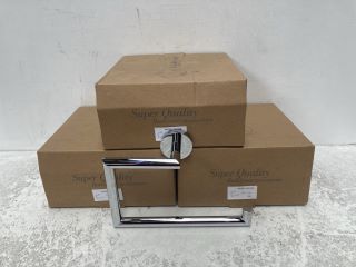 3 X CHROME TOWEL RINGS - RRP £75: LOCATION - RACKING 4