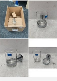 (COLLECTION ONLY) QTY OF CHROME & GLASS TOOTHBRUSH HOLDERS - RRP £100: LOCATION - RACKING 4