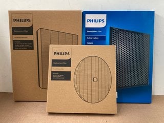 2 X PHILIPS REPLACEMENT FILTERS MODELS - (FY3435), FY2422) TO INCLUDE PHILIPS NANOPROTECT FILTER ACTIVE CARBON REPLACEMENT FILTER - MODEL FY2420: LOCATION - WA3