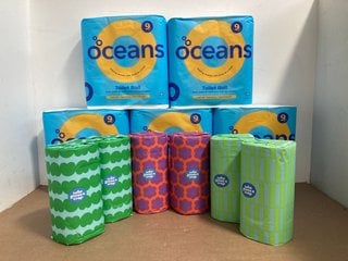 BOX OF 6 "WHO GIVES A C**P" PREMIUM TOILET PAPER TO INCLUDE BOX OF 5 OCEANS TOILET PAPER: LOCATION - WA4