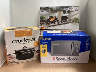 3 X ASSORTED KITCHEN APPLIANCES TO INCLUDE CROCK-POT 6.5L SLOW COOKER - MODEL SCV655B: LOCATION - WA8