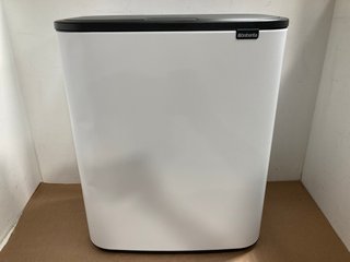 BRABANTIA BO TOUCH 2 X 30L DISPOSABLE BIN IN WHITE - RRP £220: LOCATION - WA8