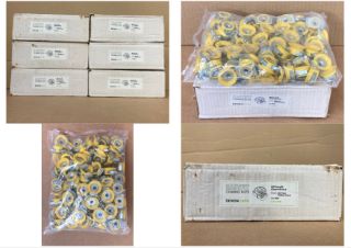 6 X BOXES OF DEMON CAT CHANNEL NUTS M8 EASYFIT FINISH BZP NUT YELLOW CONES: LOCATION - A 16