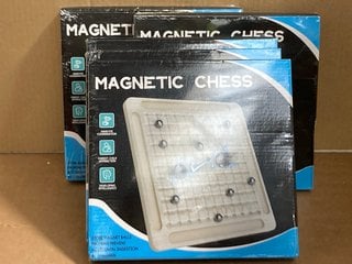 5 X MAGNETIC WOODEN CHESS BOARDS - MODEL DX-001: LOCATION - A 15