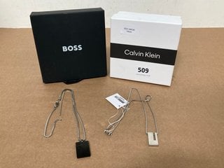 CALVIN KLEIN AND HUGO BOSS STAINLESS STEEL NECKLACES: LOCATION - A 5