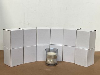 12 X LUXURY LONDON ANONYMOUS GEOMETRIC DESIGN SCENTED CANDLES IN GREY: LOCATION - A1