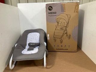 MYBABIIE MB160 PUSHCHAIR IN OATMEAL TO INCLUDE BADABULLE BABY BOUNCER: LOCATION - A 4