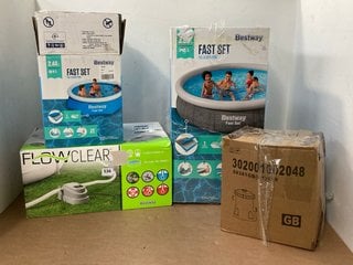 3 X OUTDOOR ITEMS TO INCLUDE BESTWAY FAST SET FILL & RISE POOL: LOCATION - A 4