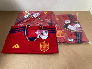 3 X ADIDAS MENS SPAIN FOOTBALL SHIRTS IN L & XL - COMBINED RRP £210.00: LOCATION - A2