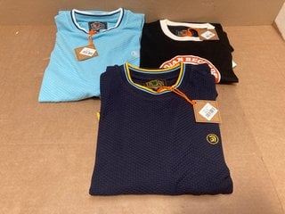 3 X ASSORTED MENS TROJAN CLOTHING IN VARIOUS SIZES TO INCLUDE TROJAN RECORDS SPIRIT OF 69 T-SHIRT IN BLACK- UK SIZE XL: LOCATION - B1