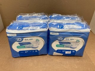 4 X 14 PACKS OF ID SLIP UNISEX BREATHABLE ADULT NAPPIES IN PLUS SIZE: LOCATION - B1