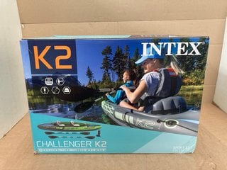 INTEX CHALLENGER K2 INFLATABLE KAYAK IN GREEN - RRP £104.95: LOCATION - B3