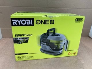 RYOBI ONE+ 18V CORDLESS BRUSHLESS SWIFT CLEAN STAIN REMOVER- MODEL NO RDC18BL-O : RRP £199.99: LOCATION - B4