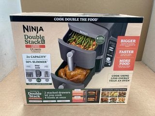 NINJA DOUBLE STACK XL 9.5L 2-DRAWER AIR FRYER IN GREY- MODEL NO SL400UK: LOCATION - B8