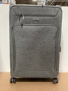 ROCK SOFT SHELL LARGE 4 WHEELED SUITCASE IN GREY: LOCATION - B12