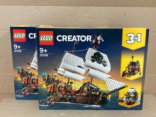 2 X LEGO CREATOR 3-IN-1 PIRATE SHIP SETS- 31109: LOCATION - B14