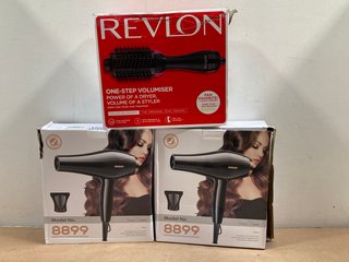 3 X ASSORTED BEAUTY ITEMS TO INCLUDE REVLON ONE-STEP VOLUMISER: LOCATION - B16