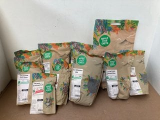 QTY OF ASSORTED WHOLE FOOD EARTH PRODUCTS TO INCLUDE 3KG BAG OF ORGANIC YELLOW SPLIT PEAS - BBE 06.11.24: LOCATION - B16