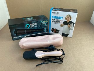 3 X ASSORTED HEALTH ITEMS TO INCLUDE HOMEDICS COMFORT NECK AND SHOULDER MASSAGER: LOCATION - C17