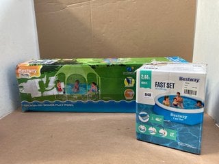 BESTWAY FAST SET FILL & RISE POOL - SIZE 61CM TO INCLUDE BESTWAY SPLASH-IN-SHADE PLAY POOL: LOCATION - C17