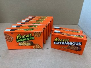 6 X 18 PACKS OF REESE'S OVERLOAD CHOCOLATE BARS TO INCLUDE 2 X 18 PACKS OF REESE'S OUTRAGEOUS CHOCOLATE BARS- BBE 27.03.25: LOCATION - C14