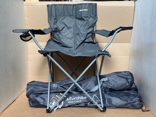 4 X EUROHIKE PACK CHAIRS IN BLACK: LOCATION - C13