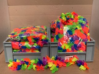 QTY OF FANCY DRESS HAWAIIAN FLOWER LEIS: LOCATION - C12