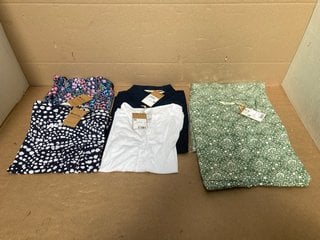 6 X ASSORTED LADIES MOUNTAIN WAREHOUSE CLOTHING IN VARIOUS SIZES TO INCLUDE SLEEVELESS COCONUT SHIRT IN NAVY- UK SIZE 10: LOCATION - C11