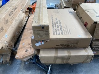 PALLET OF ASSORTED GARDEN ITEMS TO INCLUDE 4PCS OUTDOOR SOFA SET RATTAN IN MIXED GREY ( INCOMPLETE BOX 1 OF 2 ): LOCATION - B8